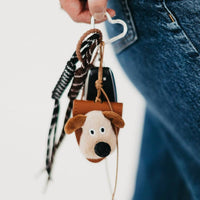 Pretty Simple Puppy Rope Charm Key Chain Bag Charm in brown - women's accessory