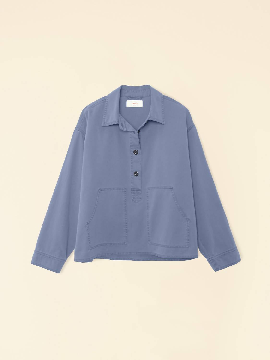 XIRENA Women's Grady Long Sleeve Shirt in granite blue - women's blouse