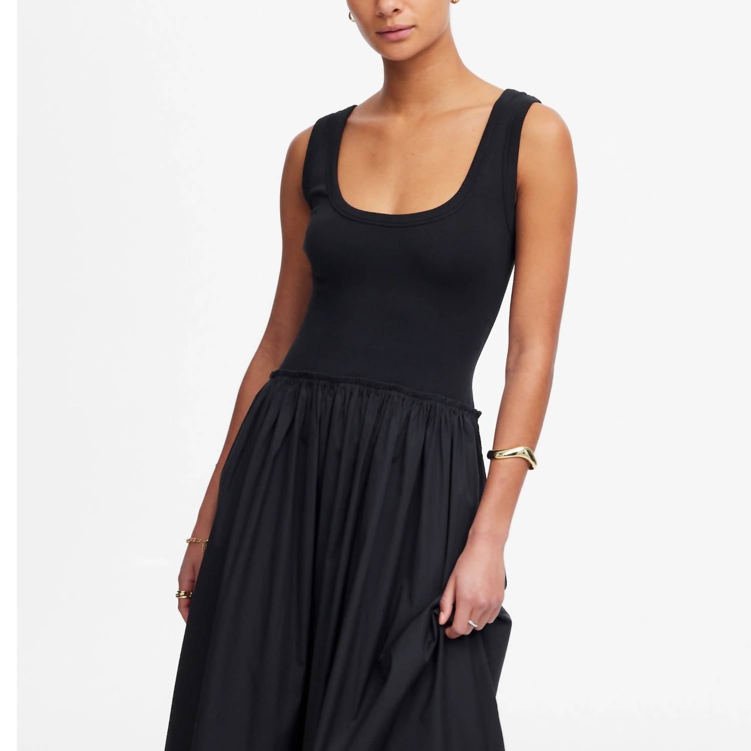Madewell - Mixed Poplin Maxi Dress