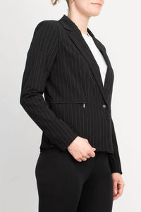 Peace Of Cloth - Woven Long Sleeve Notched Lapel Blazer