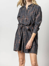 Lilla P - Belted Long Sleeve Shirt Dress