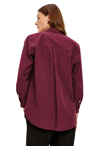 Rails Elsa Shirt in mulberry stripe - women's shirt - alternate view