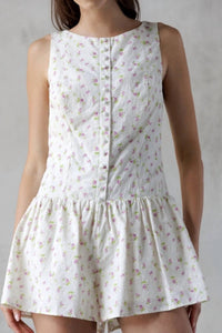 Storia - Floral Button-Down Romper