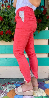 Gigi Moda - Ricamo Tie-Waist Pants