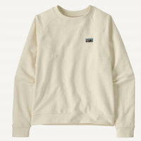 Patagonia Women's Regenerative Organic Certified Cotton Essential Top in wool white - women's long sleeve top - detail view