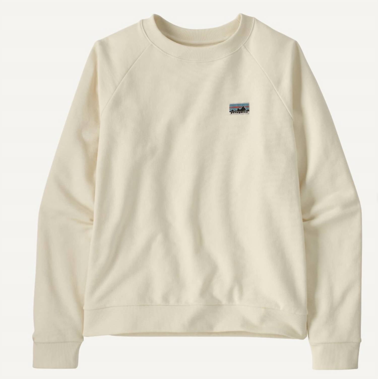 Patagonia Women's Regenerative Organic Certified Cotton Essential Top in wool white - women's long sleeve top - detail view