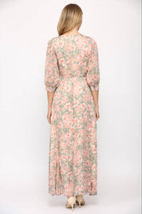 Floral Print Wrap Dress
