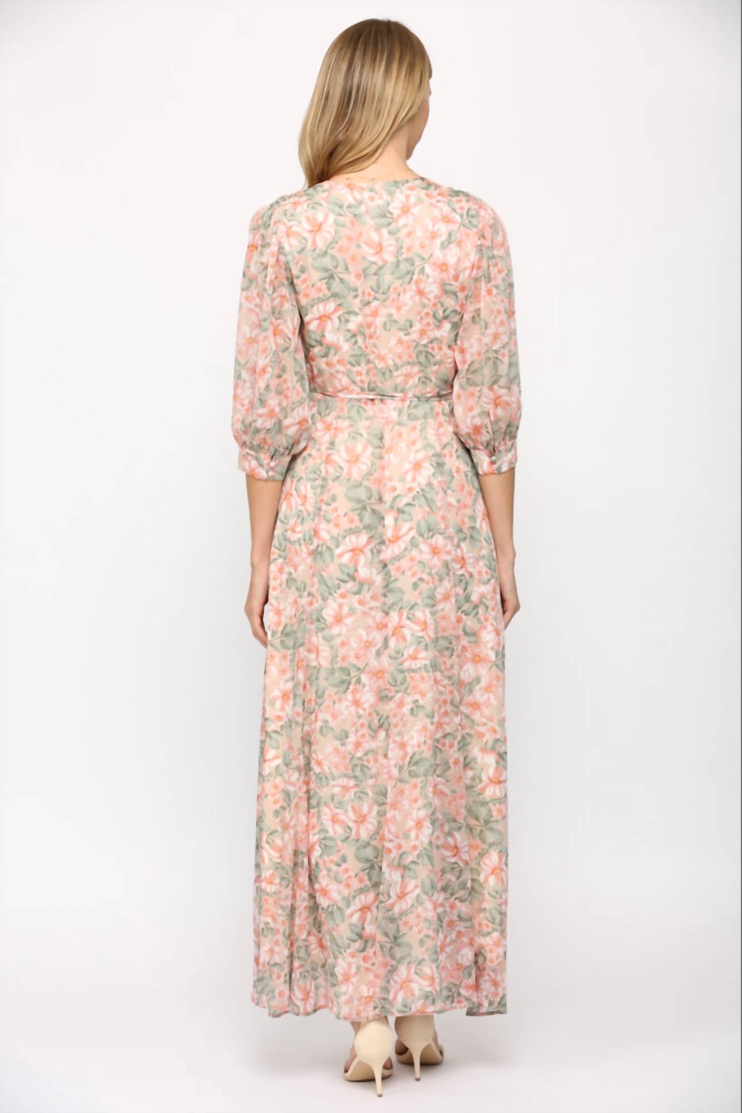 Floral Print Wrap Dress