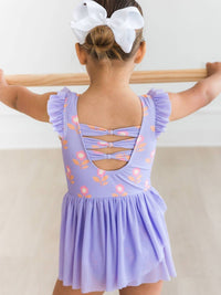 Rufflebutts - Petunia Petals Flutter Sleeve Dance & Gymnastics Leotard
