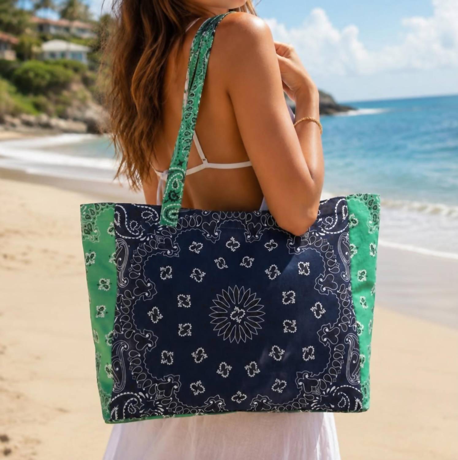 Haute Shore - Women's Bandana Zip Tote Bag