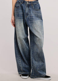 Mimosa - Barrel Wide-leg Baggy Denim Jeans