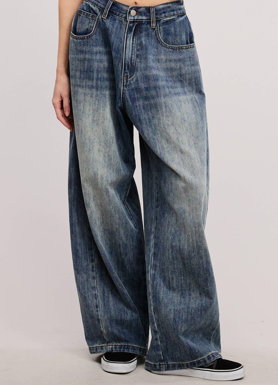 Mimosa - Barrel Wide-leg Baggy Denim Jeans