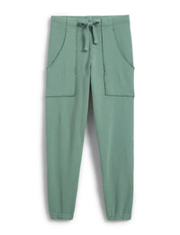 Frank & Eileen Eamon Mid-rise Jogger in moss - women's pants - view 5