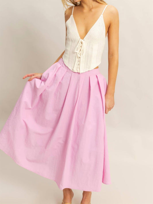 Hyfve - High Waist Pleated Maxi Skirt