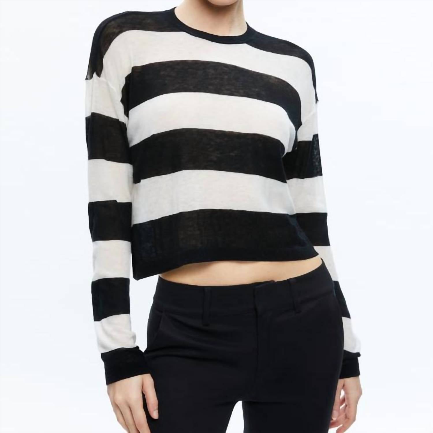 Alice + Olivia - Sherrell Crew Neck Pullover Sweater