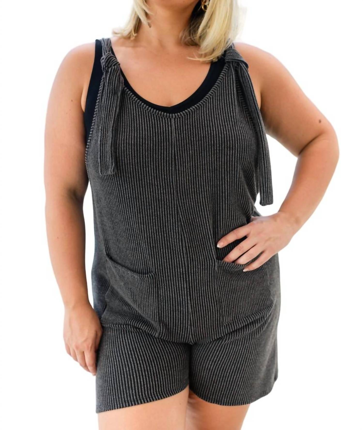 Lovely Melody - Shut it Down Romper