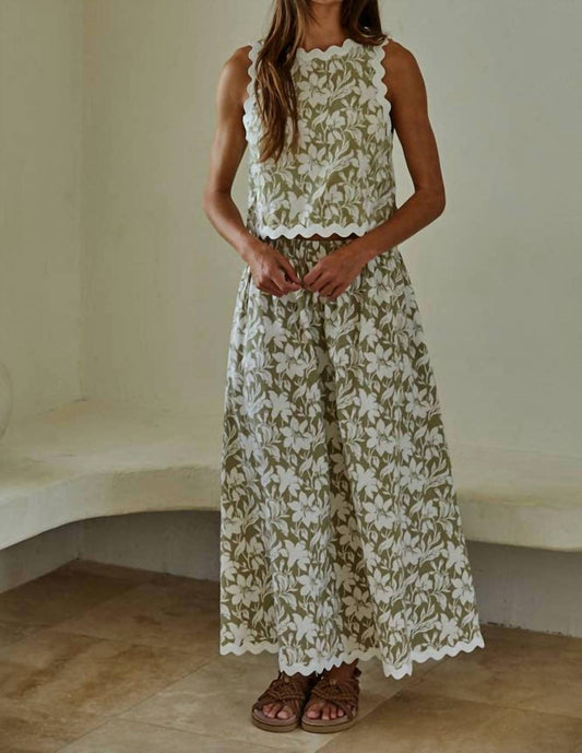 By Together - Cotton Floral Print Maxi Skirt