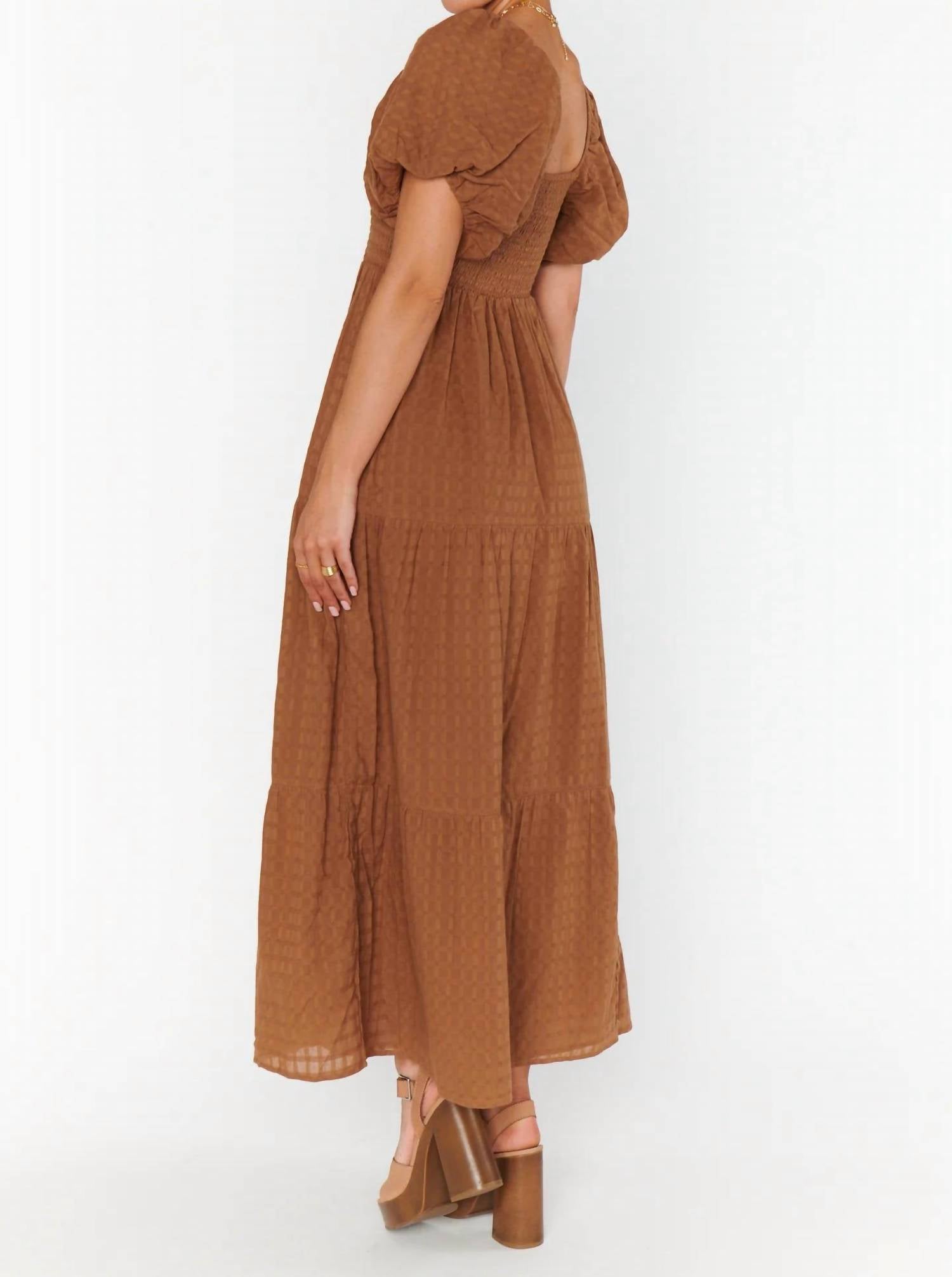Show Me Your Mumu - Puff Sleeves Maxi Dress