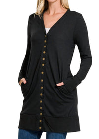 Zenana - Snap Button Cardigan
