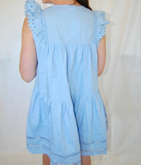 Fate - Joy Eyelet Details Tassel Mini Dress