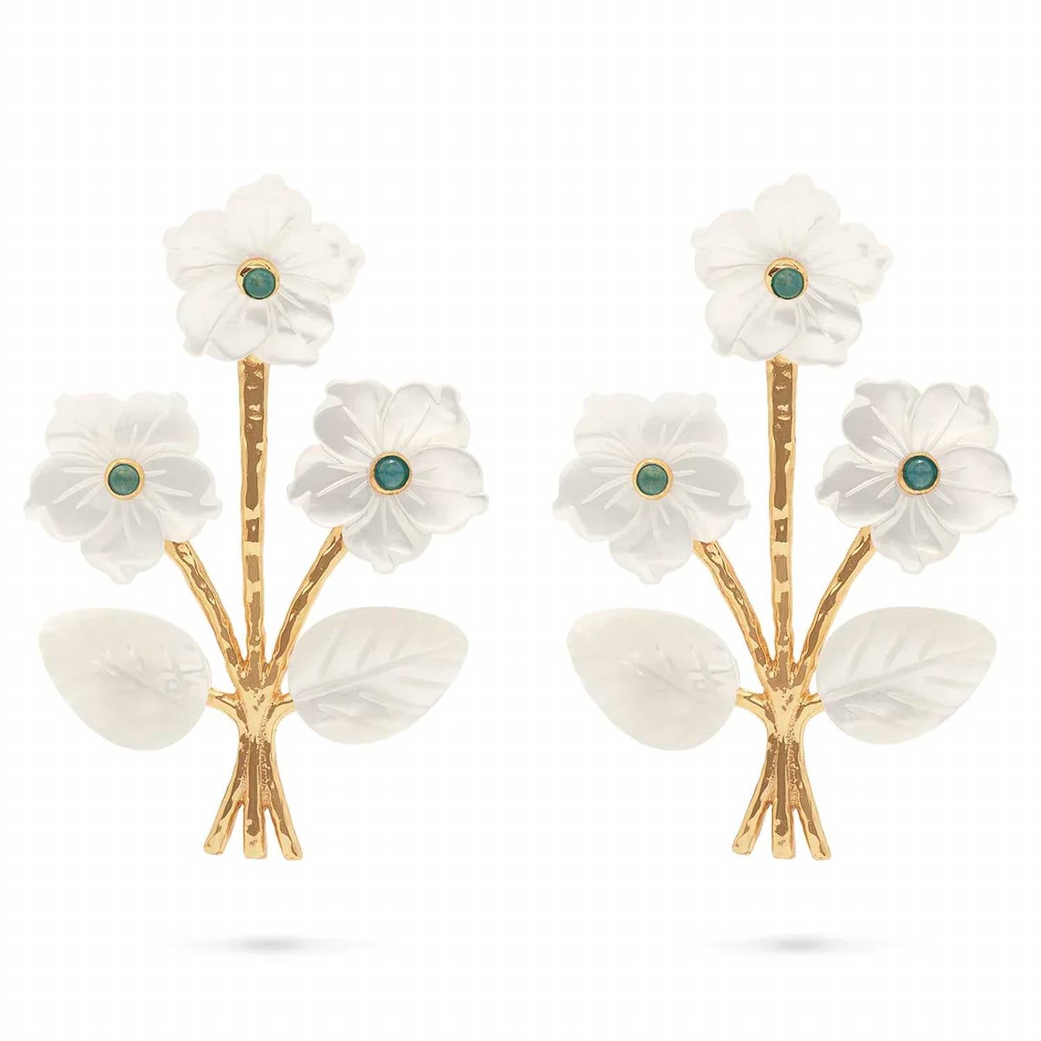 Capucine De Wulf - Women's Mermaid Garden Convertible Bouquet Post Earrings