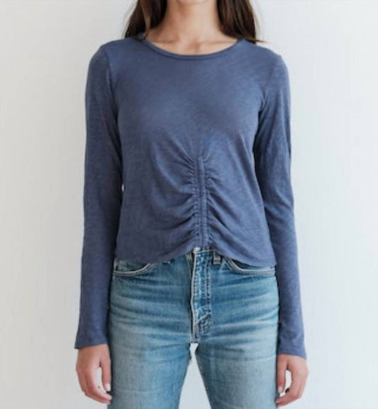 Stateside - Supima Long Sleeve Ruched Tee