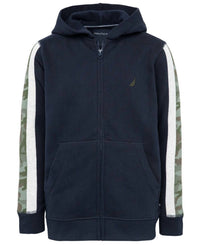 Nautica - Little Boys Side Stripe Fleece Hoodie
