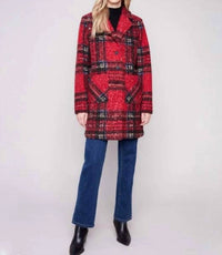 Charlie B - Plaid Boucle Knit Coat