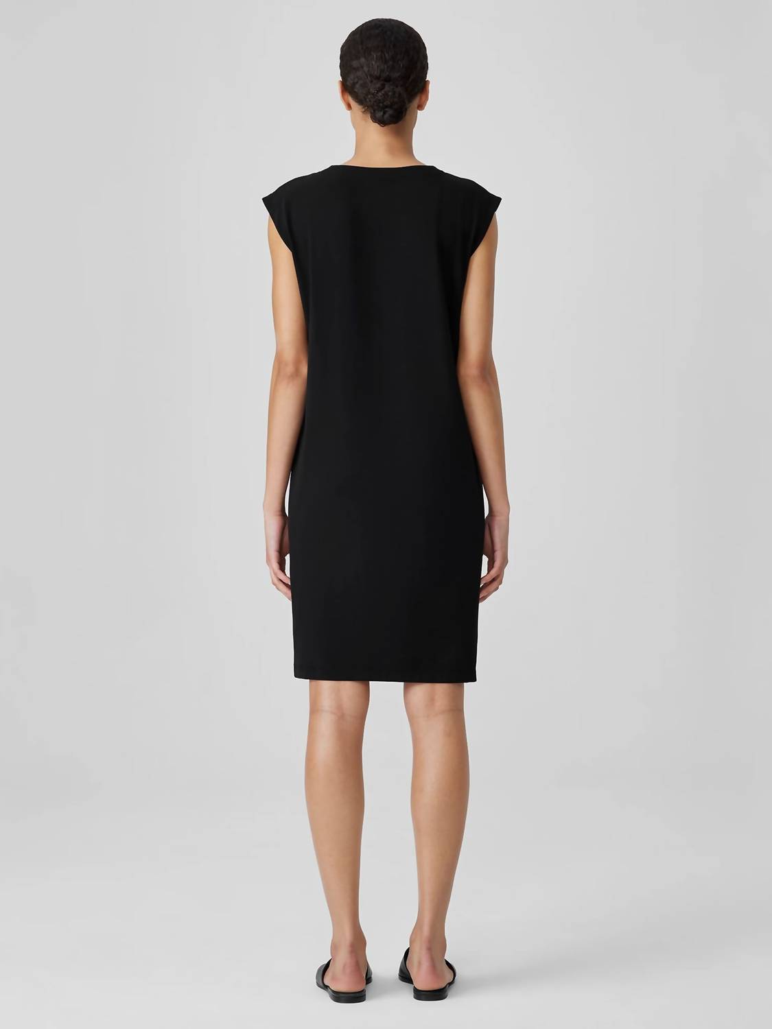 Eileen Fisher - Pima Cotton Jersey Round Neck Dress