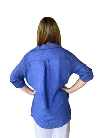 Tempo Paris - Oversized Linen Button Front Shirt