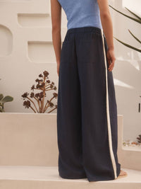 Stateside - Linen Double Piped Wide Leg Pant