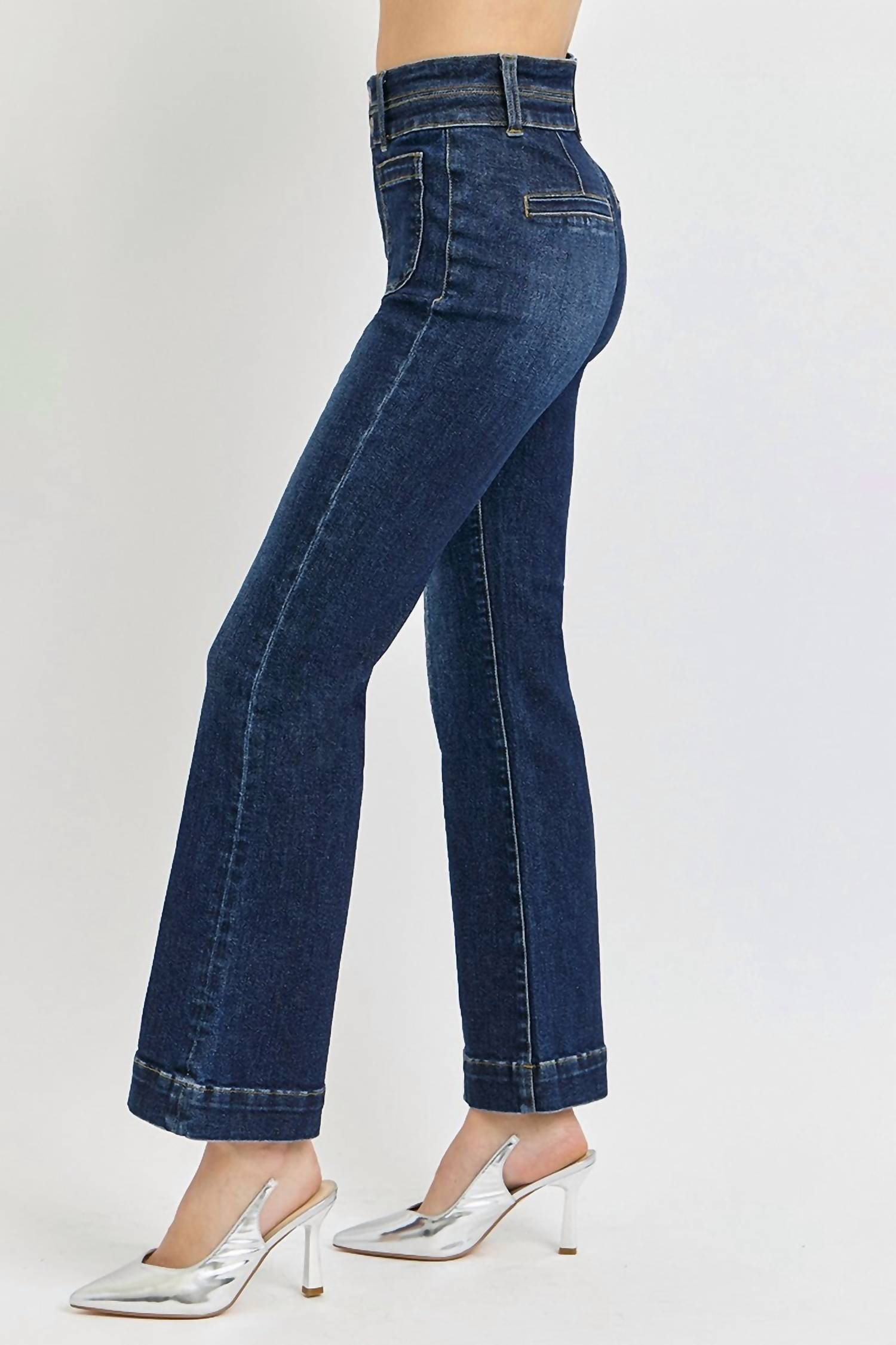 Risen - Double Waistband Bootcut Jeans