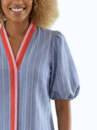 Thml - Striped Bubble Sleeve Top