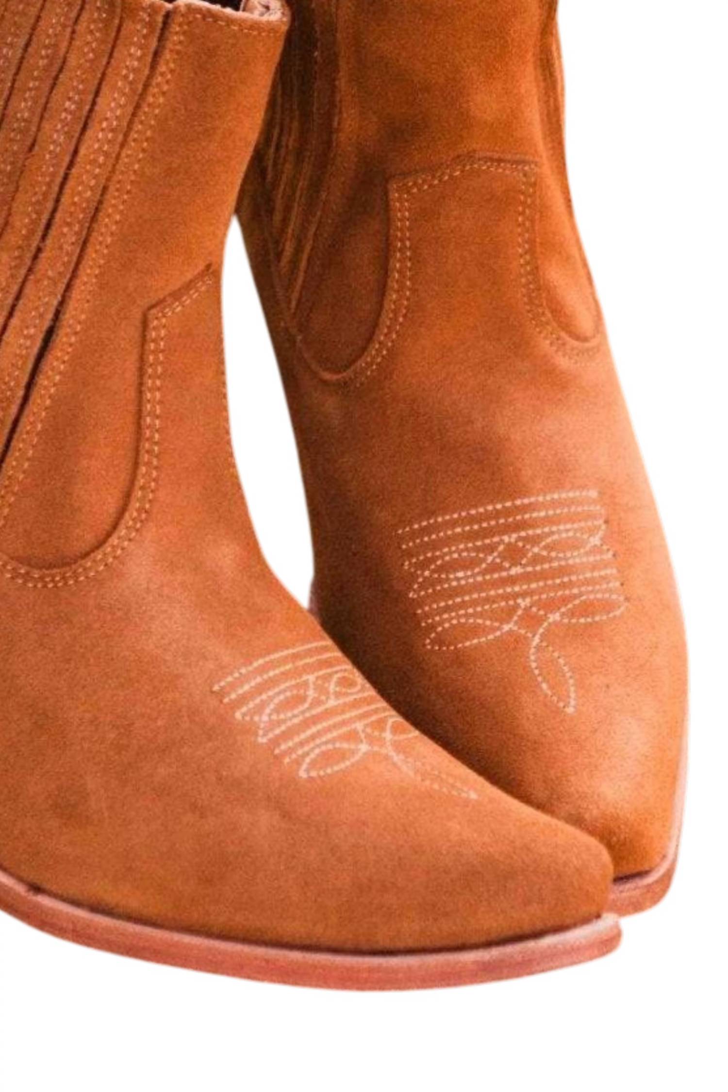 Agave Sky Women's Paige Ankle Bootie in honey - women's shoe - alternate view