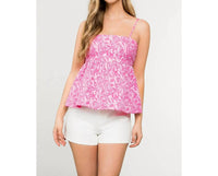 THML Frances Sleeveless Top in pink - women's shirt