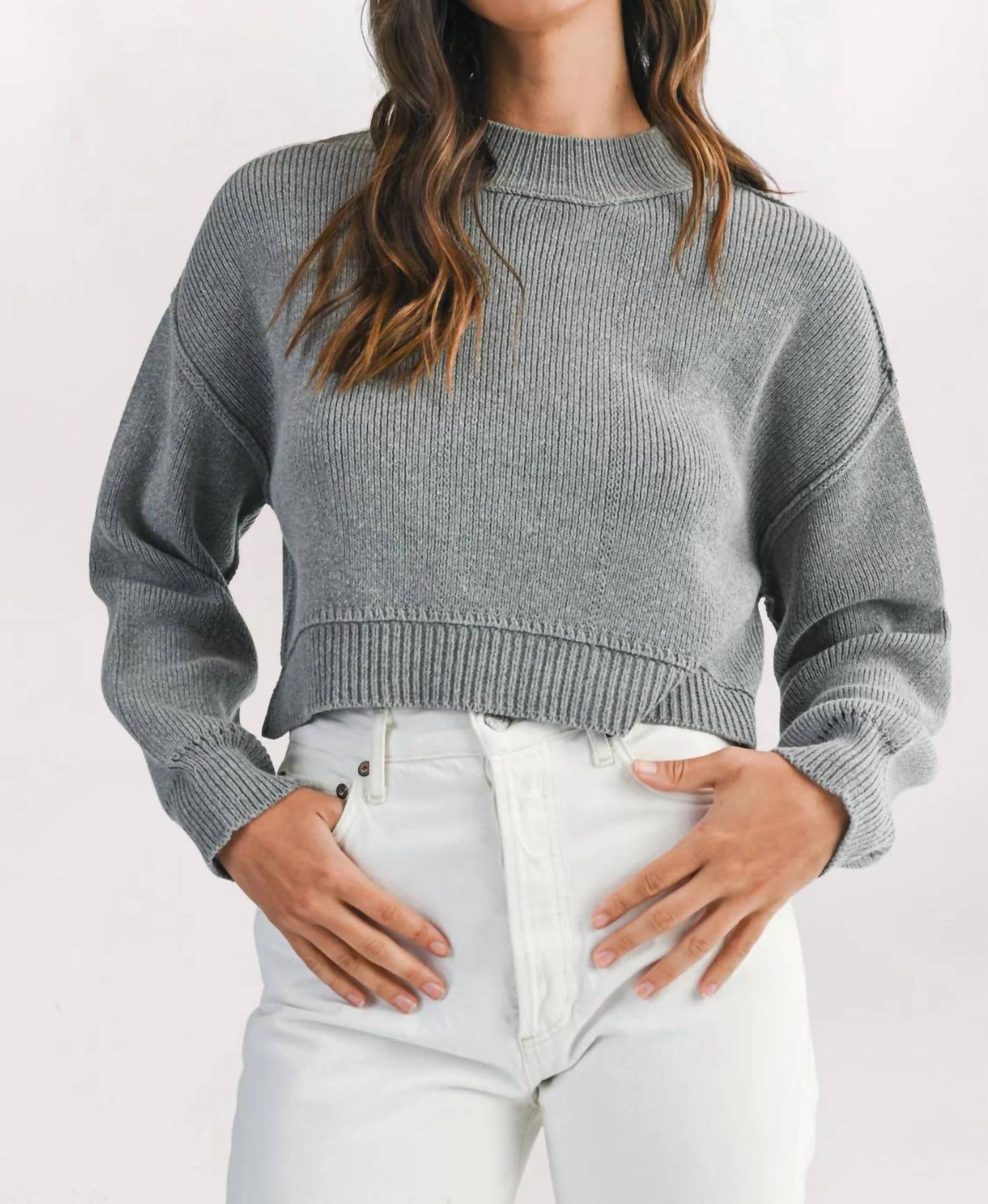 Rowan + Riot - Exposed Seams Crop Sweater