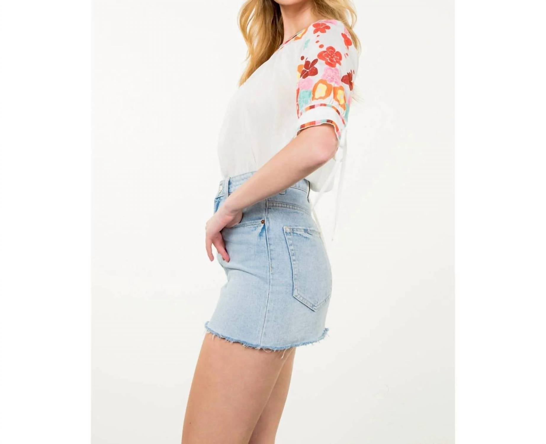 Thml - Women's Embroidered Puff Sleeve Top