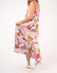 Very J - Tropical Print Midi Dress - Plus