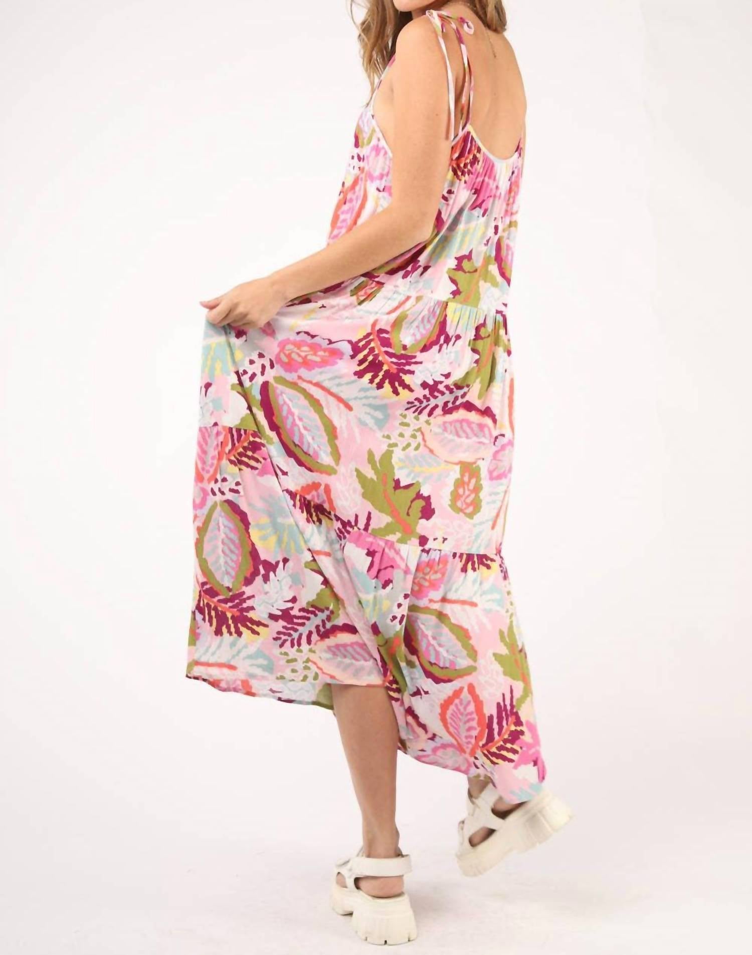 Very J - Tropical Print Midi Dress - Plus