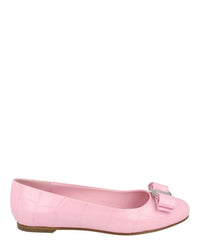 Salvatore Ferragamo - Women's Varina Croco Embossed Ballerina Flats