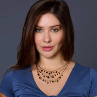 Rachel Reinhardt - Women's Tigers Eye And Black Spinel Bib Necklace