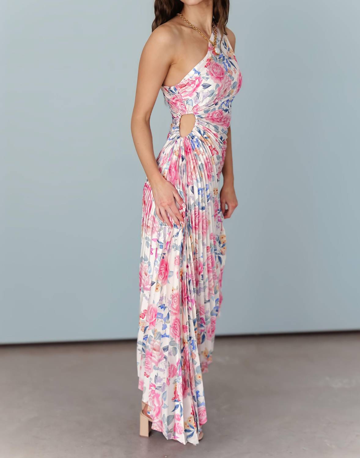 DRESS FORUM Reese Midi Dress in dreamy floral - women's dress - alternate view