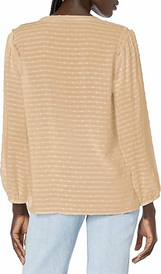 Paige - Shaylene Ruffled Quarter Sleeve Lace Up Top