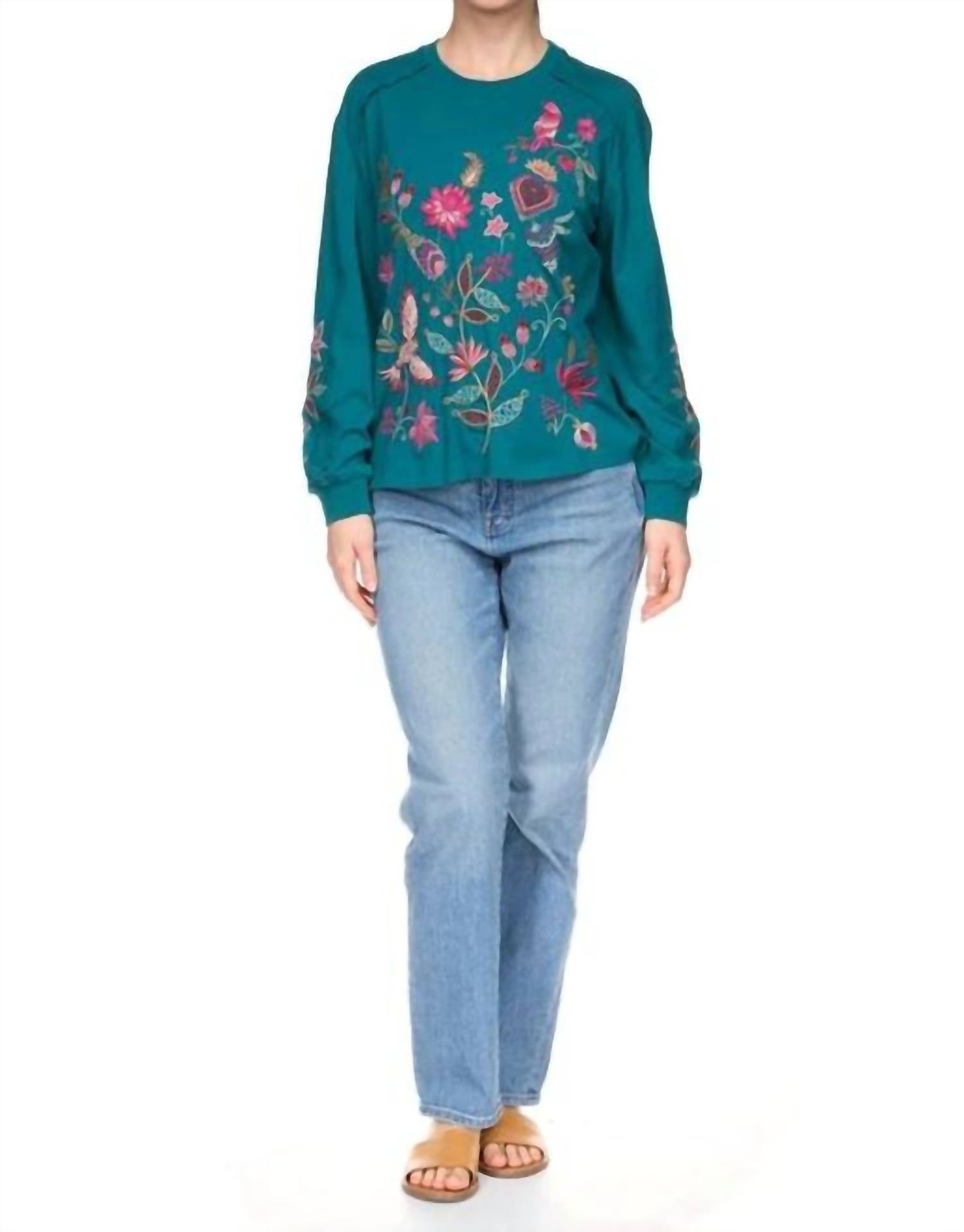 Johnny Was - PENELLOPE SEAMED SLEEVE T‑SHIRT