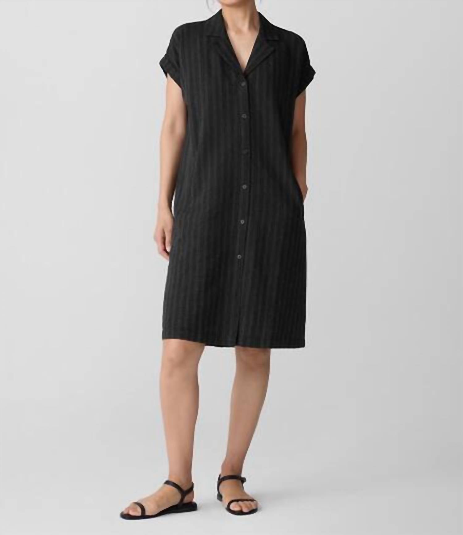 Eileen Fisher - Stripe Stitch Shirtdress