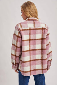 Bluivy - Plaid Brushed Flannel Shacket