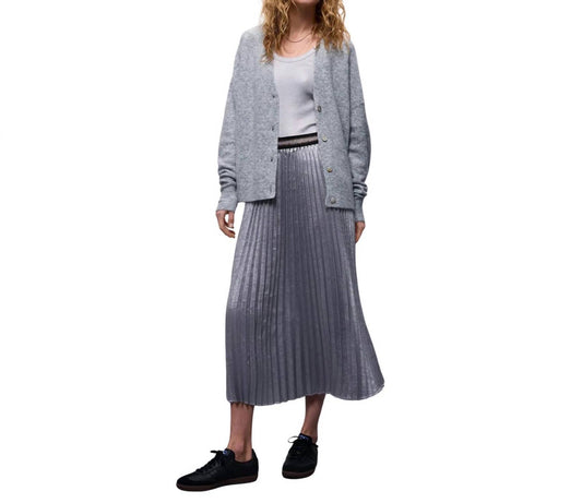 Summum - Pleated Lame Skirt