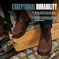 EverBoots Men's Tank Steel Toe Lace-up Work Boots in brown - men's boots - view 5