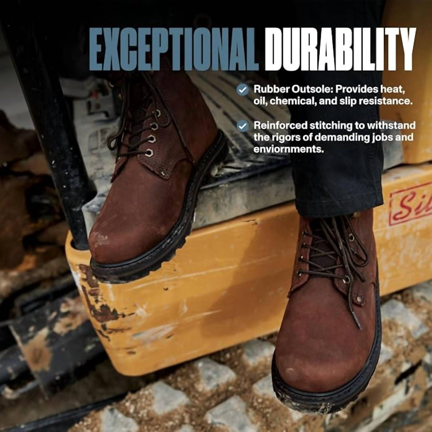EverBoots Men's Tank Steel Toe Lace-up Work Boots in brown - men's boots - view 5