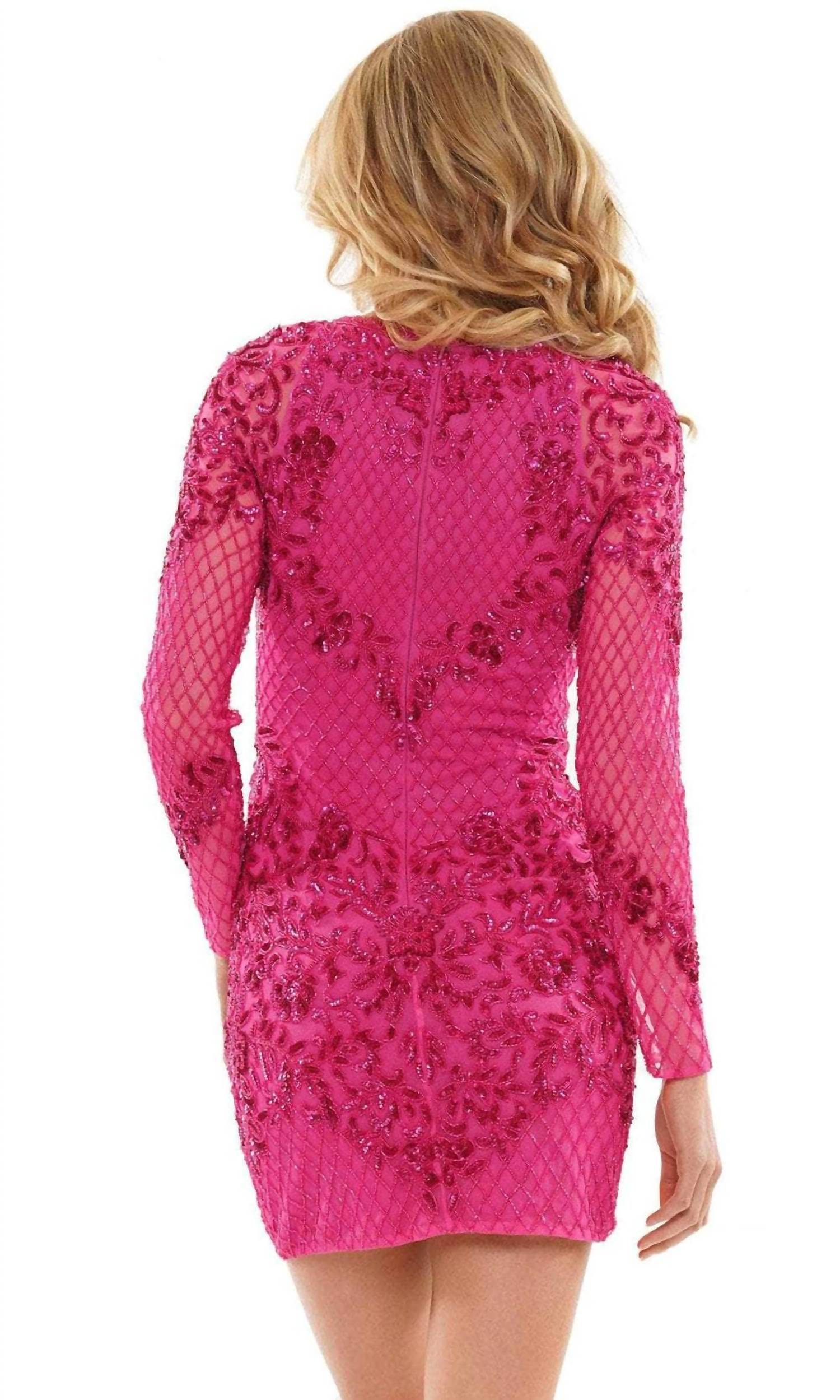 Colors Dress - Beaded Long Sleeve Dress